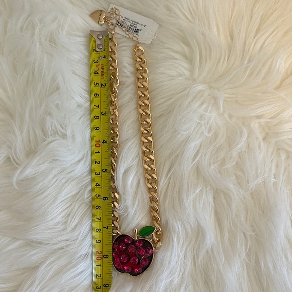 Betsey Johnson Gold Apple Jewelry Set with Red & Green Accents - Picture 12 of 17